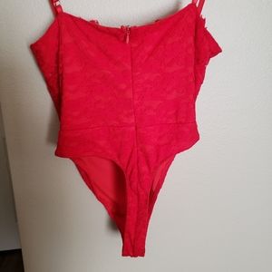 Red bodysuit